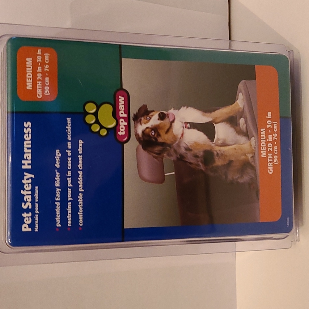 Top paw, pet safety harness.  New, unopened in original box. Size Medium